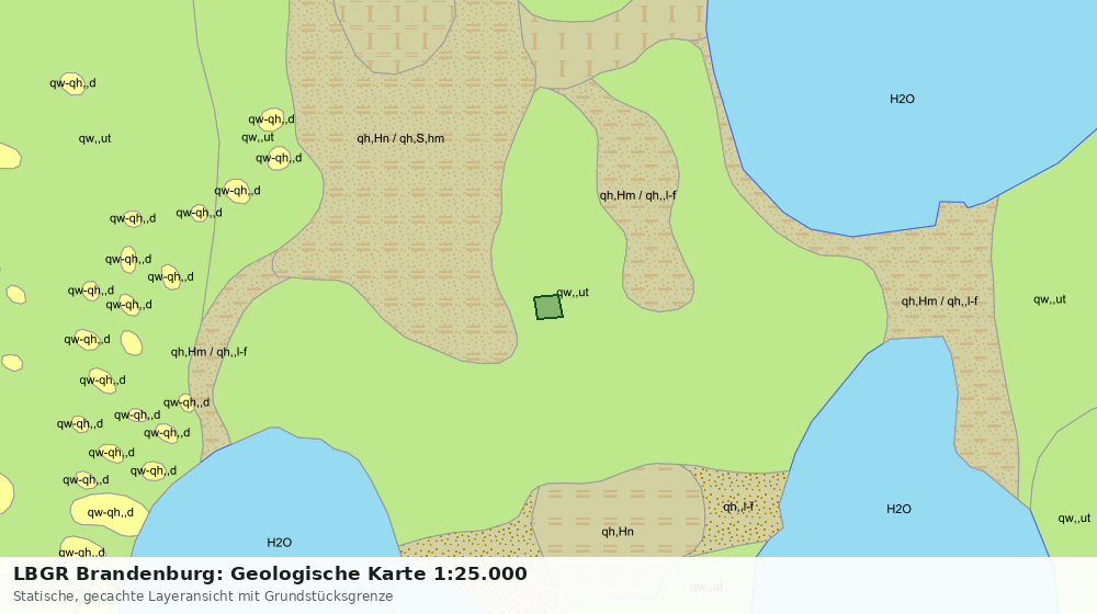 Statische Kartenansicht: LBGR Brandenburg: Geologische Karte 1:25.000