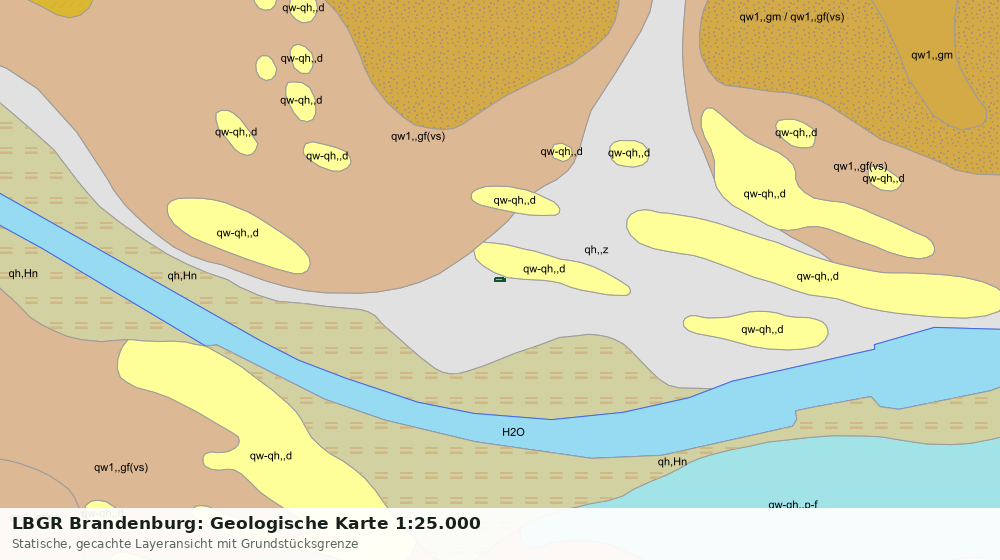 Statische Kartenansicht: LBGR Brandenburg: Geologische Karte 1:25.000