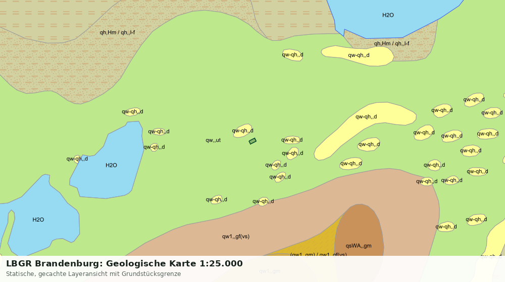 Statische Kartenansicht: LBGR Brandenburg: Geologische Karte 1:25.000