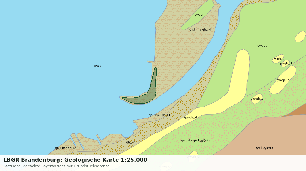 Statische Kartenansicht: LBGR Brandenburg: Geologische Karte 1:25.000