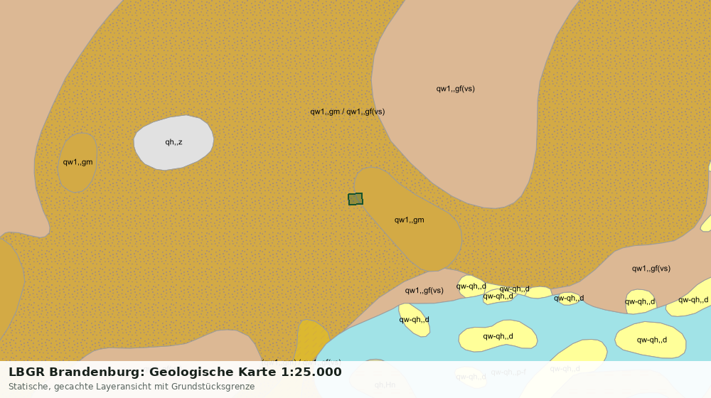 Statische Kartenansicht: LBGR Brandenburg: Geologische Karte 1:25.000