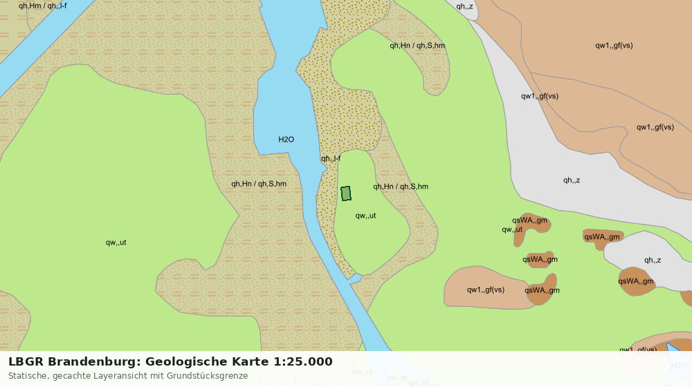 Statische Kartenansicht: LBGR Brandenburg: Geologische Karte 1:25.000