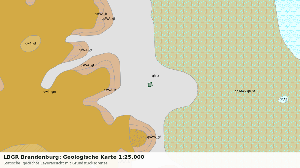 Statische Kartenansicht: LBGR Brandenburg: Geologische Karte 1:25.000