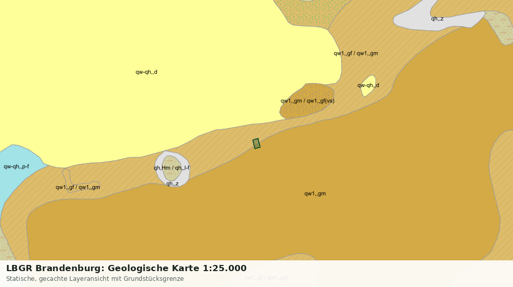 Statische Kartenansicht: LBGR Brandenburg: Geologische Karte 1:25.000