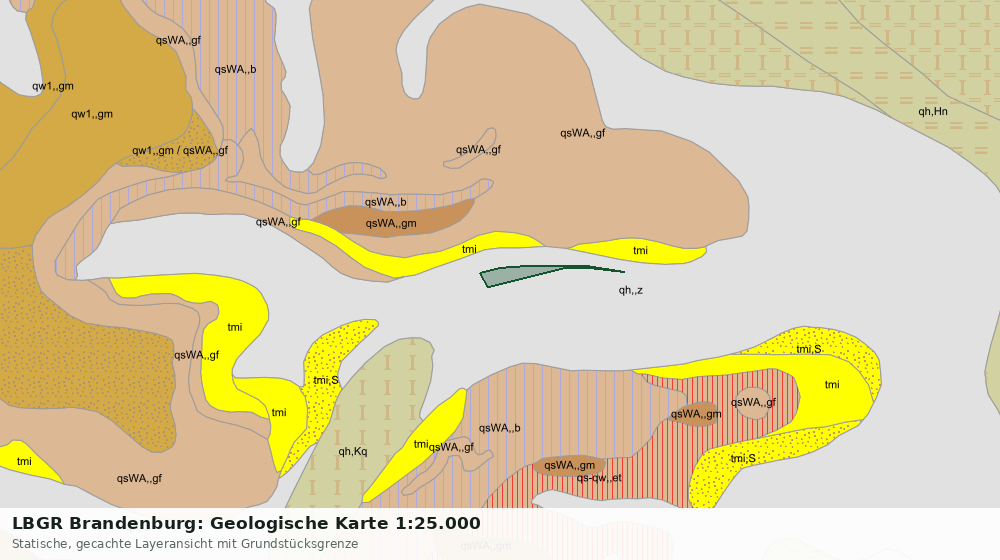 Statische Kartenansicht: LBGR Brandenburg: Geologische Karte 1:25.000