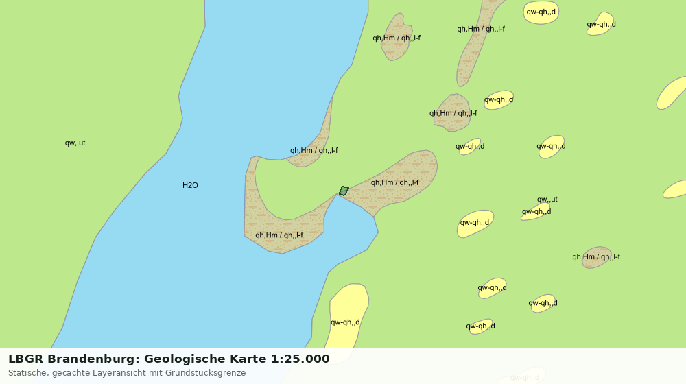 Statische Kartenansicht: LBGR Brandenburg: Geologische Karte 1:25.000
