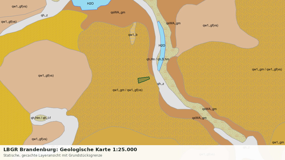 Statische Kartenansicht: LBGR Brandenburg: Geologische Karte 1:25.000