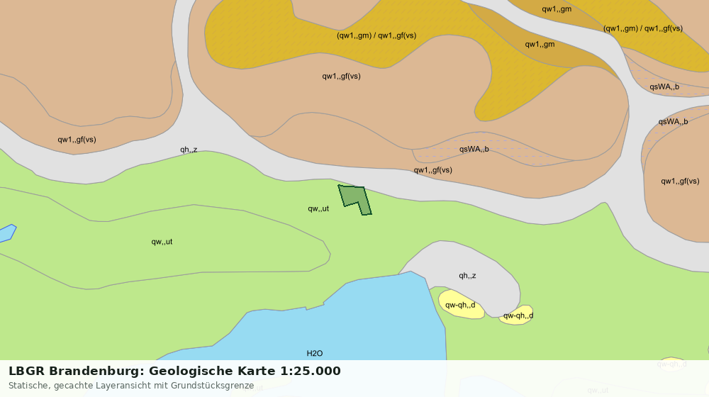 Statische Kartenansicht: LBGR Brandenburg: Geologische Karte 1:25.000