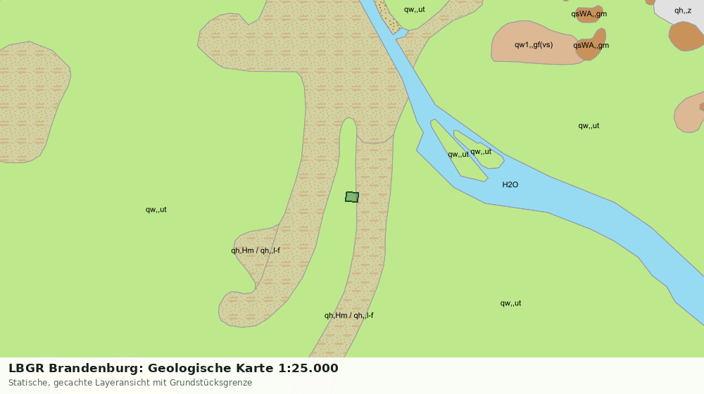 Statische Kartenansicht: LBGR Brandenburg: Geologische Karte 1:25.000