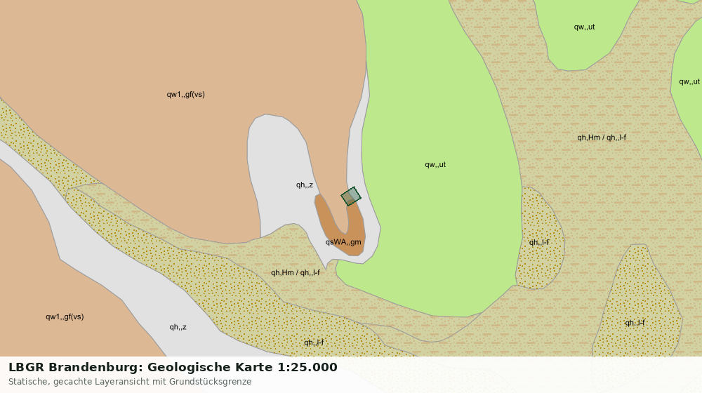Statische Kartenansicht: LBGR Brandenburg: Geologische Karte 1:25.000