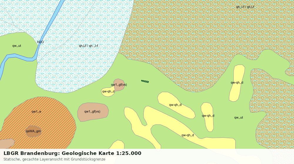 Statische Kartenansicht: LBGR Brandenburg: Geologische Karte 1:25.000