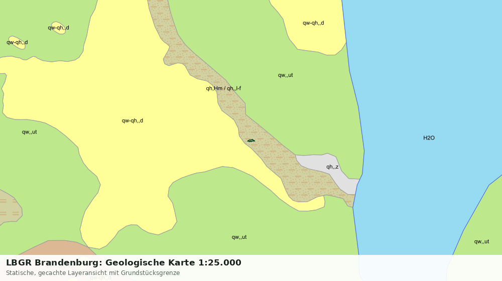 Statische Kartenansicht: LBGR Brandenburg: Geologische Karte 1:25.000