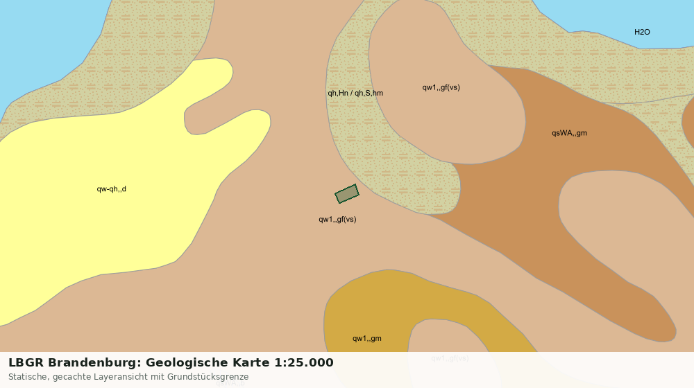 Statische Kartenansicht: LBGR Brandenburg: Geologische Karte 1:25.000