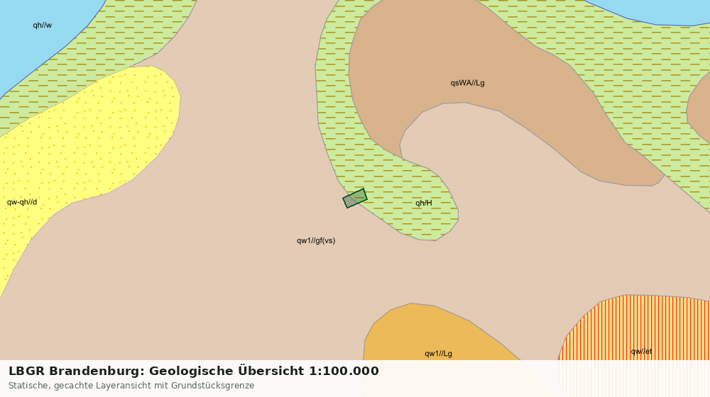 Statische Kartenansicht: LBGR Brandenburg: Geologische Übersicht 1:100.000