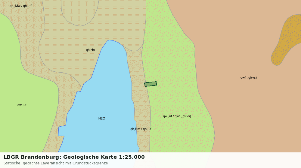 Statische Kartenansicht: LBGR Brandenburg: Geologische Karte 1:25.000