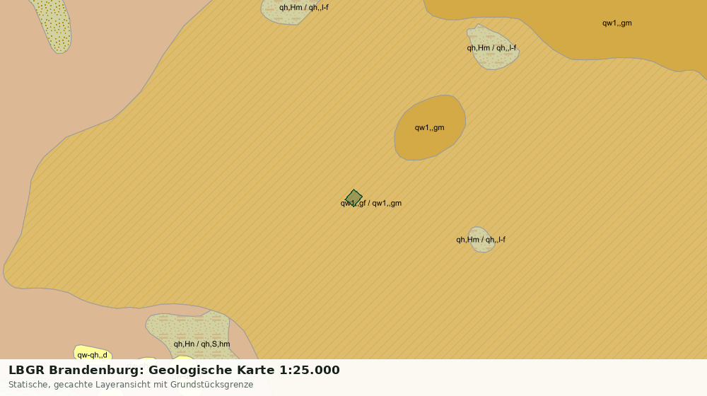 Statische Kartenansicht: LBGR Brandenburg: Geologische Karte 1:25.000