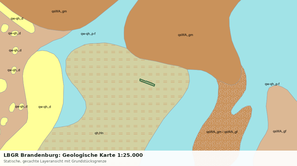 Statische Kartenansicht: LBGR Brandenburg: Geologische Karte 1:25.000