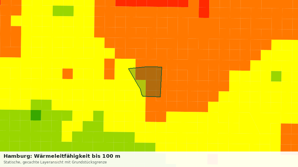 Statische Kartenansicht: Hamburg: Wärmeleitfähigkeit bis 100 m