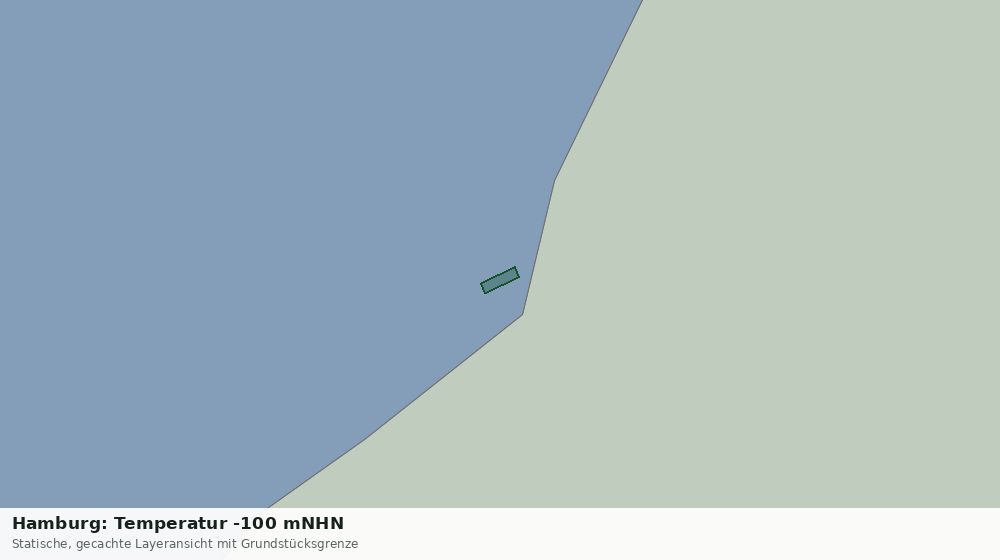 Statische Kartenansicht: Hamburg: Temperatur -100 mNHN