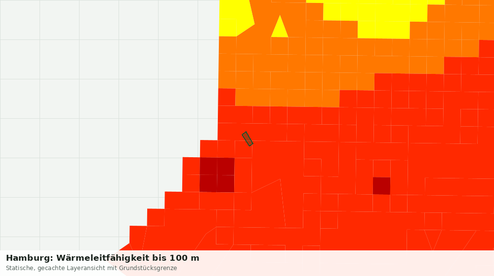 Statische Kartenansicht: Hamburg: Wärmeleitfähigkeit bis 100 m