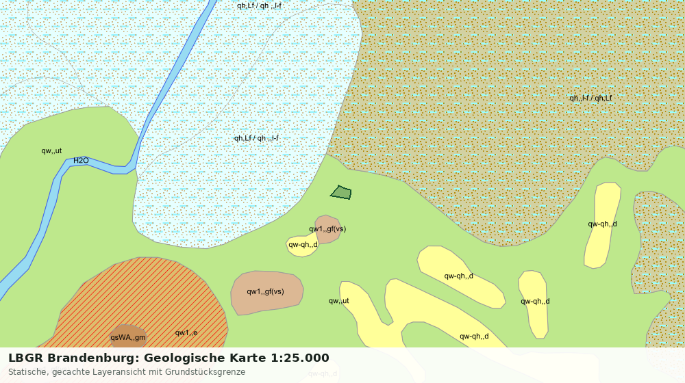 Statische Kartenansicht: LBGR Brandenburg: Geologische Karte 1:25.000