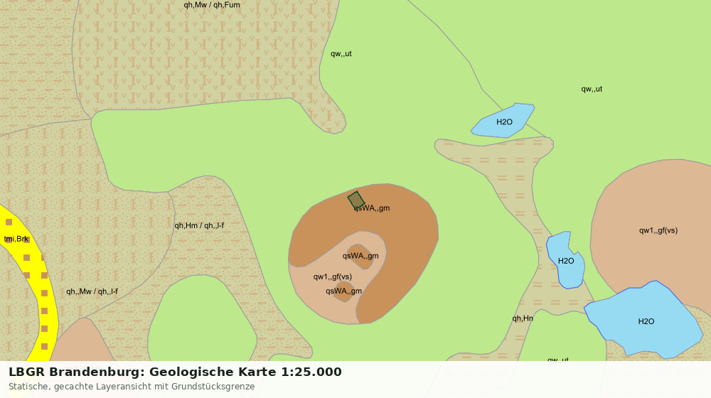 Statische Kartenansicht: LBGR Brandenburg: Geologische Karte 1:25.000