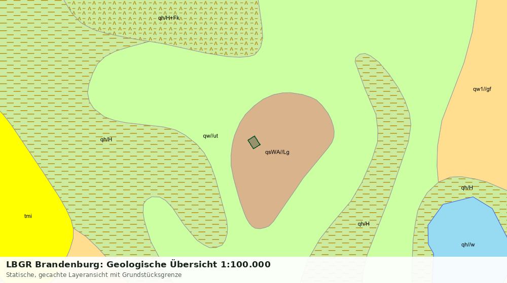 Statische Kartenansicht: LBGR Brandenburg: Geologische Übersicht 1:100.000