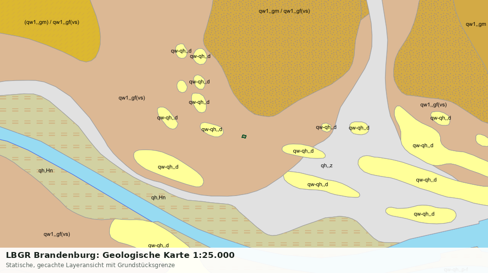 Statische Kartenansicht: LBGR Brandenburg: Geologische Karte 1:25.000