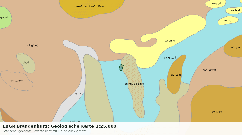 Statische Kartenansicht: LBGR Brandenburg: Geologische Karte 1:25.000