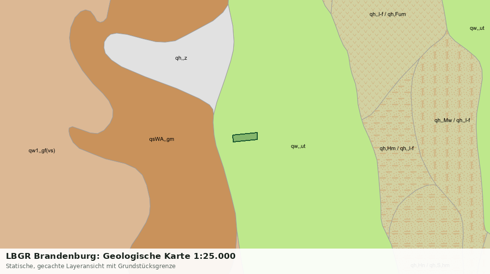 Statische Kartenansicht: LBGR Brandenburg: Geologische Karte 1:25.000