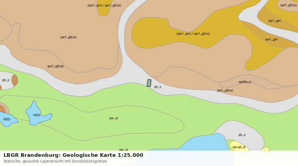 Statische Kartenansicht: LBGR Brandenburg: Geologische Karte 1:25.000