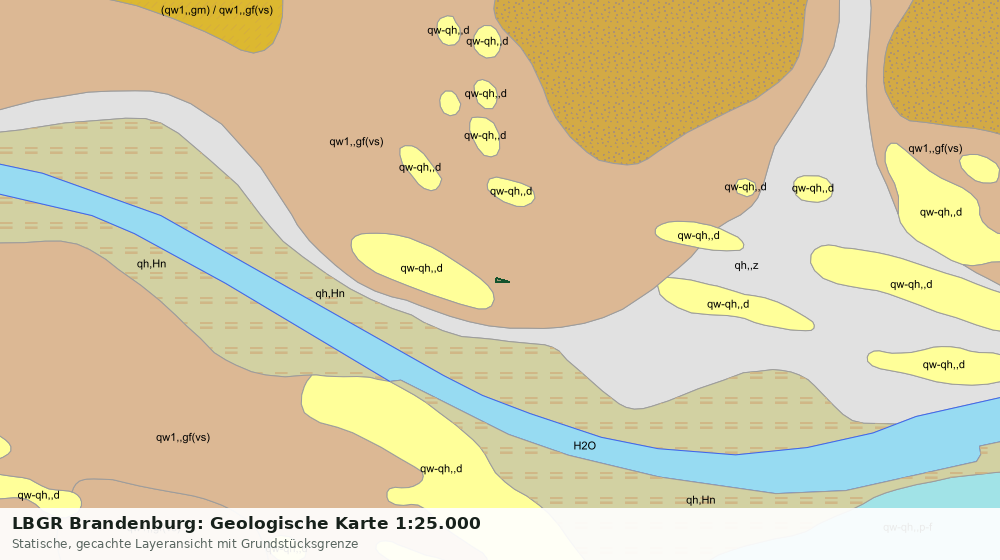 Statische Kartenansicht: LBGR Brandenburg: Geologische Karte 1:25.000