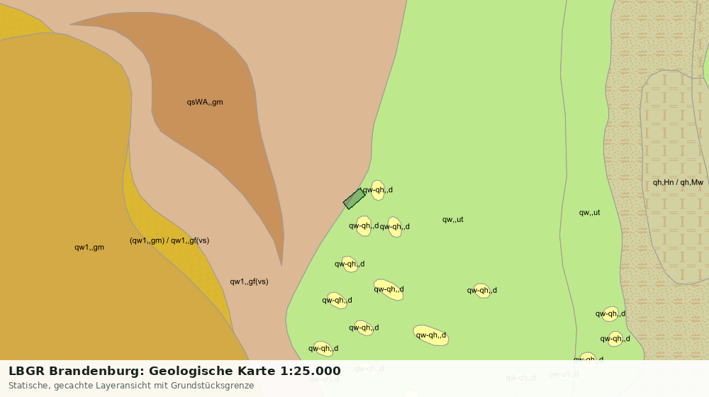 Statische Kartenansicht: LBGR Brandenburg: Geologische Karte 1:25.000