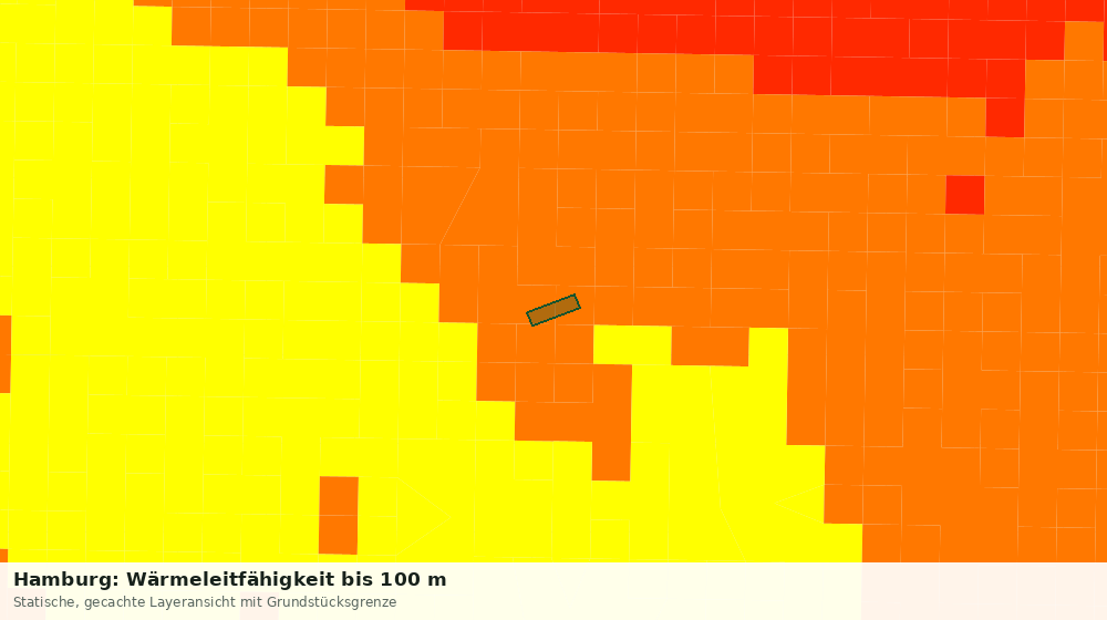Statische Kartenansicht: Hamburg: Wärmeleitfähigkeit bis 100 m