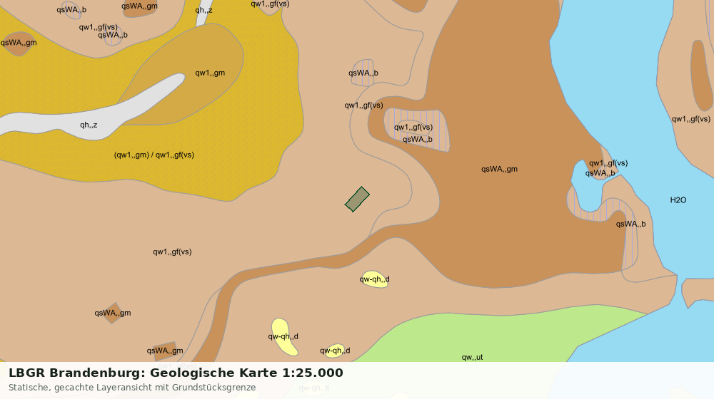 Statische Kartenansicht: LBGR Brandenburg: Geologische Karte 1:25.000