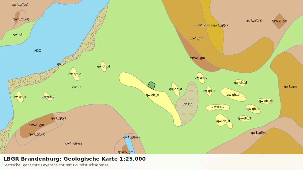 Statische Kartenansicht: LBGR Brandenburg: Geologische Karte 1:25.000