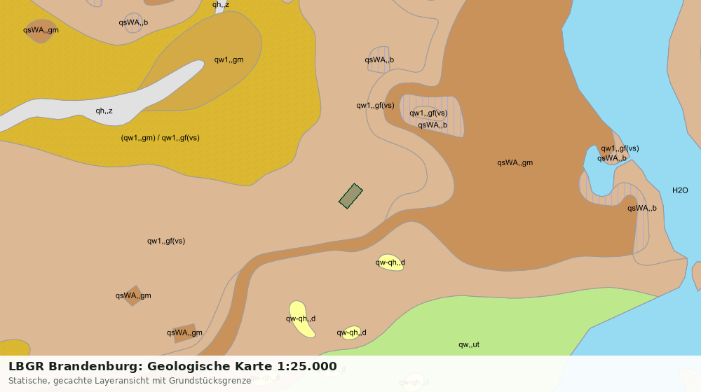 Statische Kartenansicht: LBGR Brandenburg: Geologische Karte 1:25.000