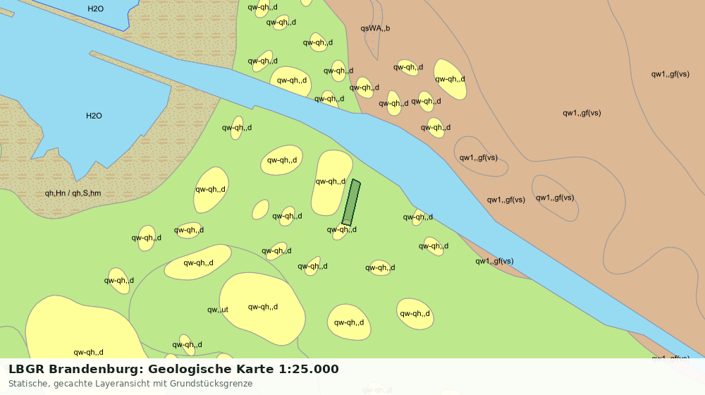 Statische Kartenansicht: LBGR Brandenburg: Geologische Karte 1:25.000