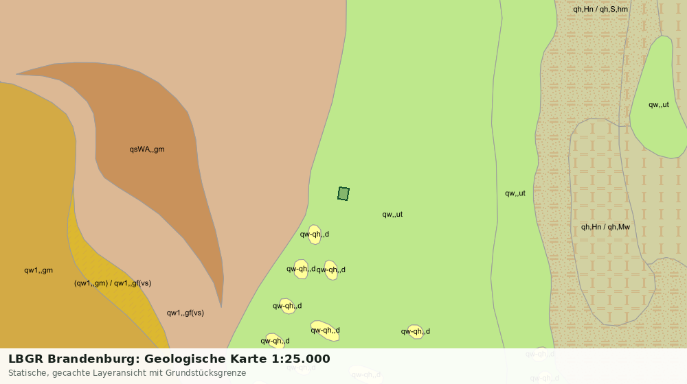 Statische Kartenansicht: LBGR Brandenburg: Geologische Karte 1:25.000
