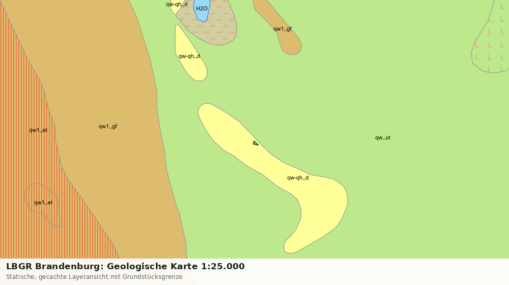 Statische Kartenansicht: LBGR Brandenburg: Geologische Karte 1:25.000