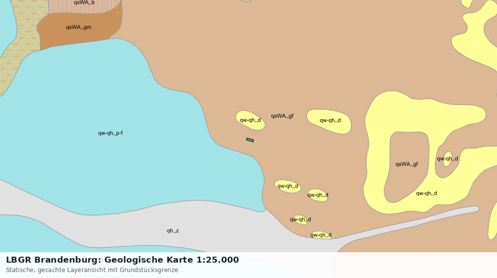 Statische Kartenansicht: LBGR Brandenburg: Geologische Karte 1:25.000