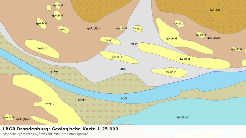 Statische Kartenansicht: LBGR Brandenburg: Geologische Karte 1:25.000