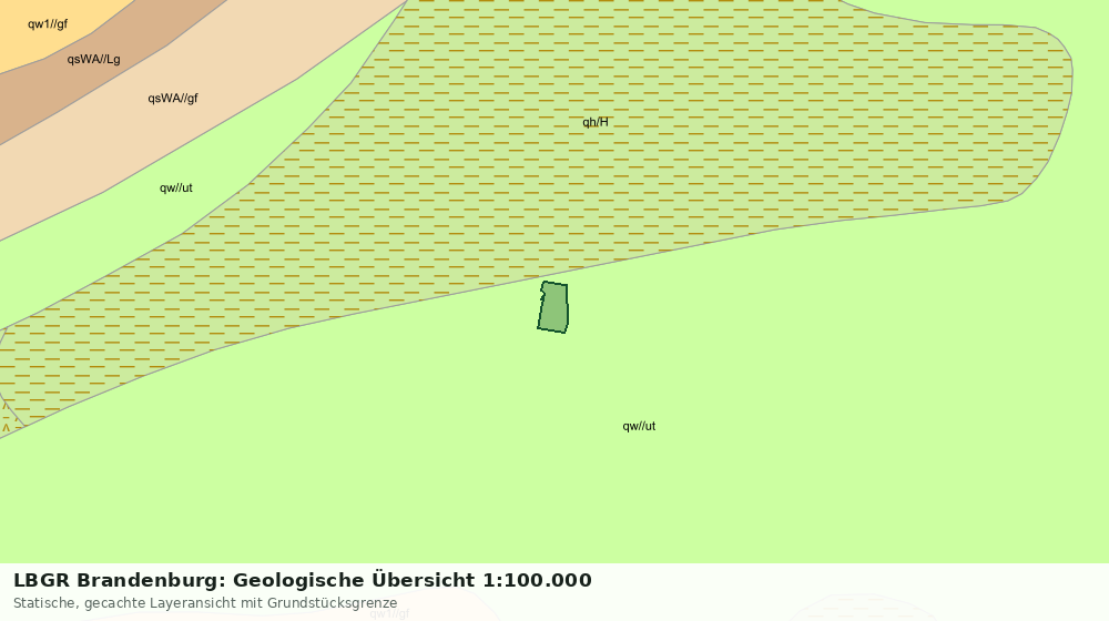 Statische Kartenansicht: LBGR Brandenburg: Geologische Übersicht 1:100.000