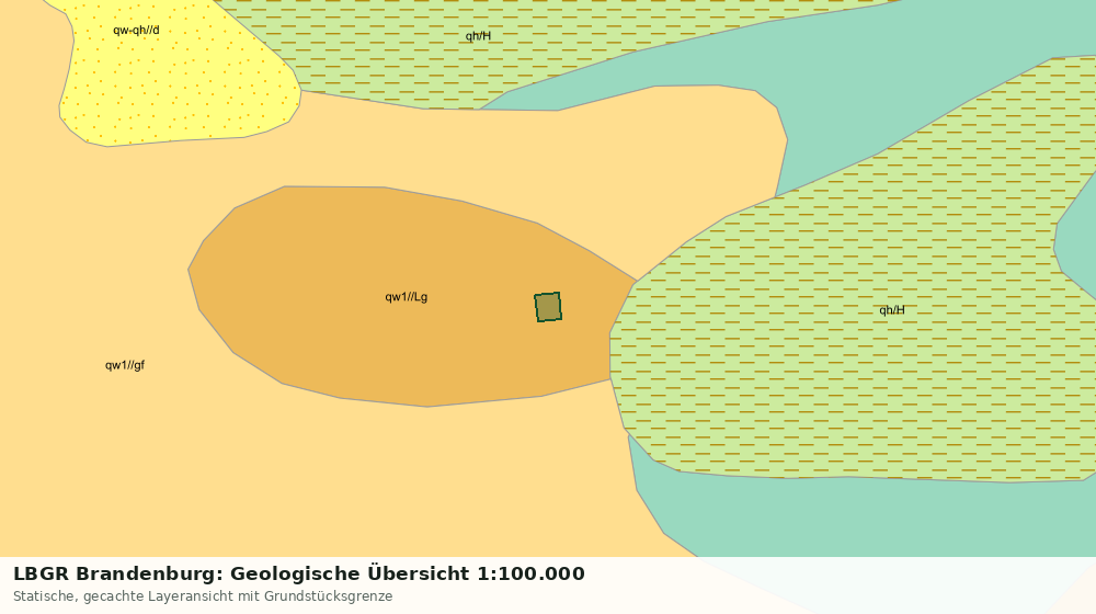 Statische Kartenansicht: LBGR Brandenburg: Geologische Übersicht 1:100.000