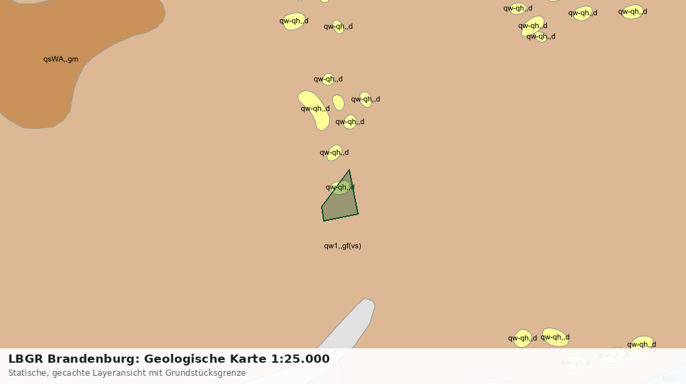 Statische Kartenansicht: LBGR Brandenburg: Geologische Karte 1:25.000