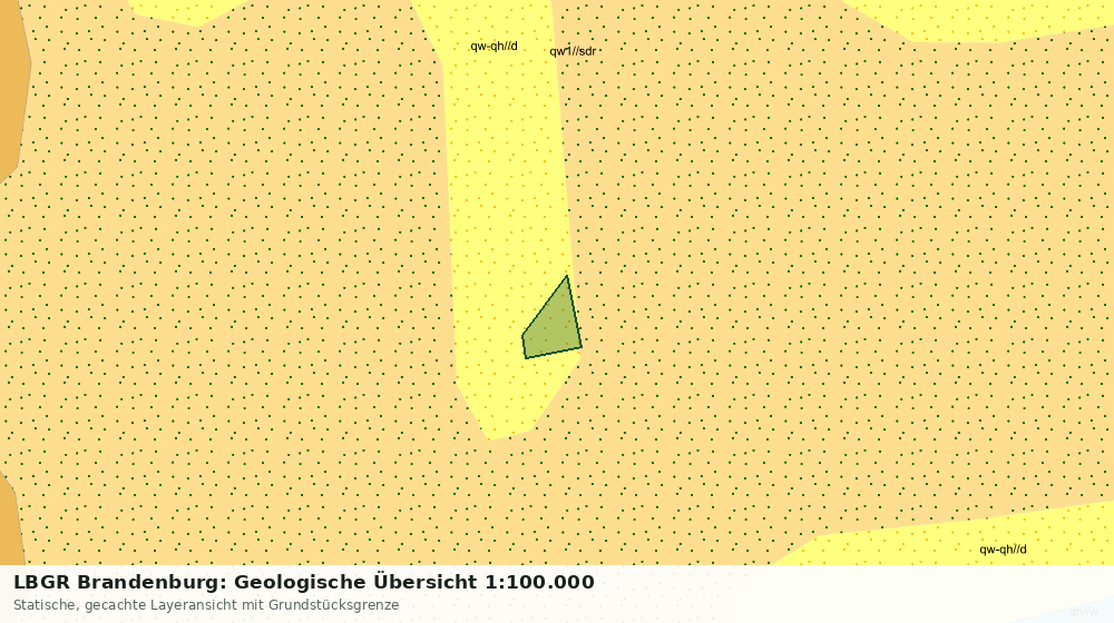 Statische Kartenansicht: LBGR Brandenburg: Geologische Übersicht 1:100.000
