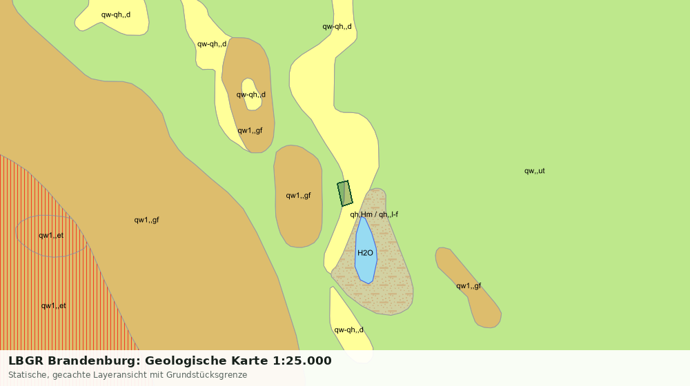 Statische Kartenansicht: LBGR Brandenburg: Geologische Karte 1:25.000