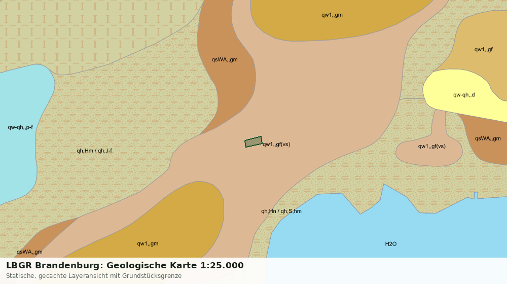 Statische Kartenansicht: LBGR Brandenburg: Geologische Karte 1:25.000
