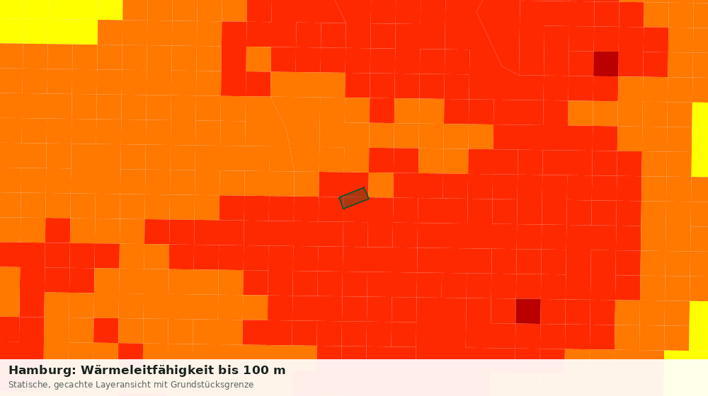 Statische Kartenansicht: Hamburg: Wärmeleitfähigkeit bis 100 m