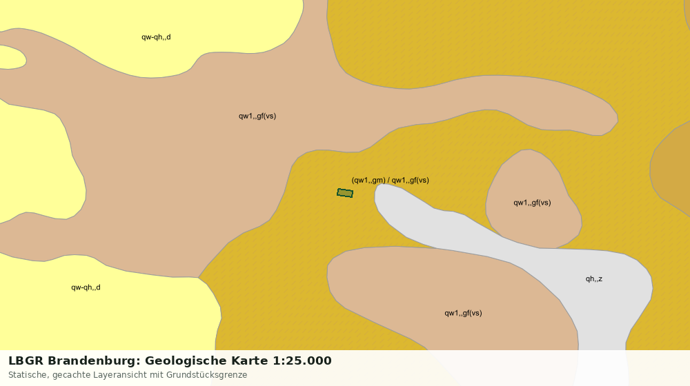 Statische Kartenansicht: LBGR Brandenburg: Geologische Karte 1:25.000